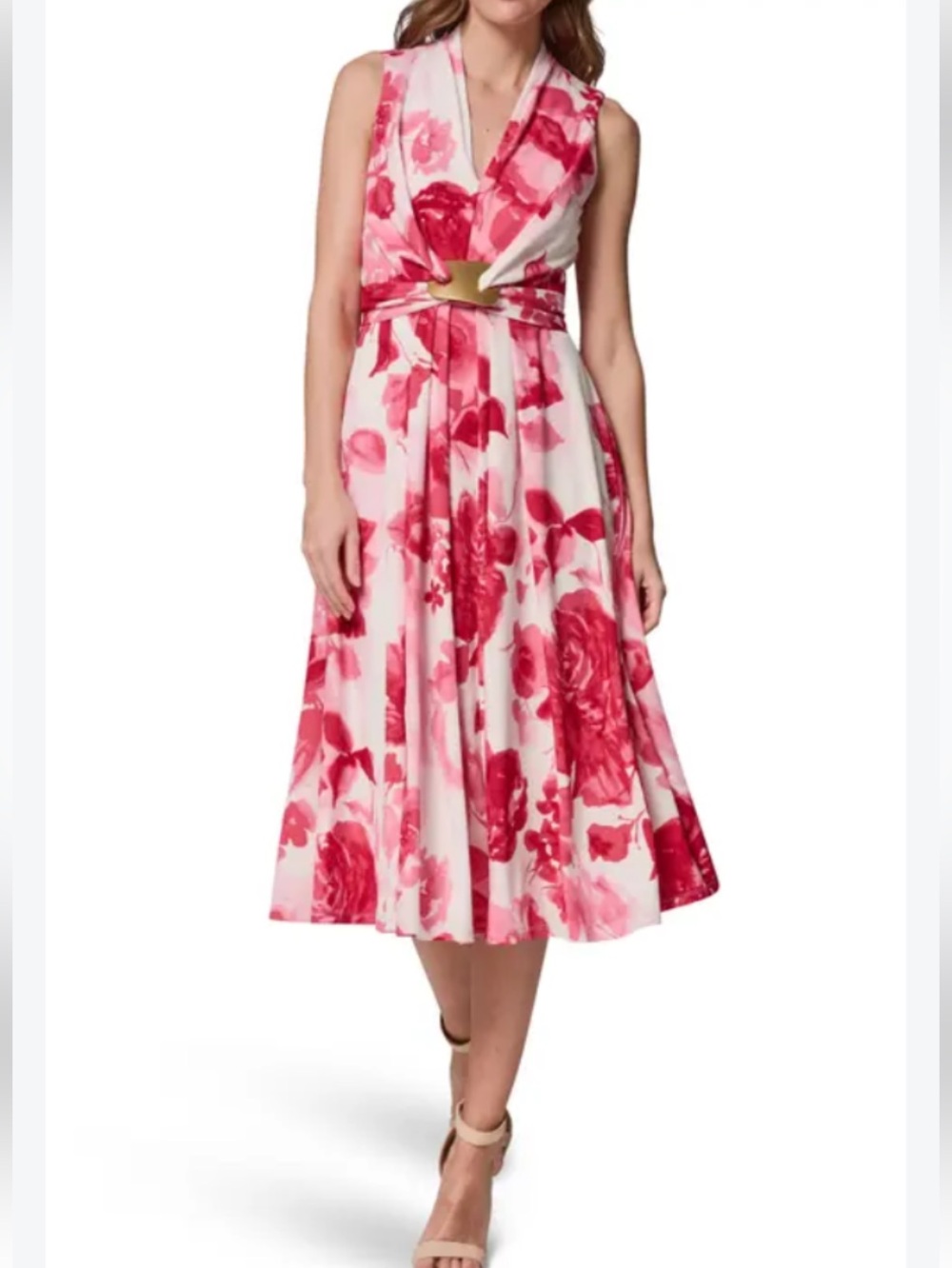 Donna Karan | New York Floral Midi A-Line Dress |